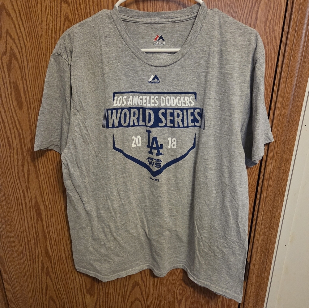 Majestic Los Angeles Dodgers 2018 World Series Shirt  Sz Large Men's NWOT MLB